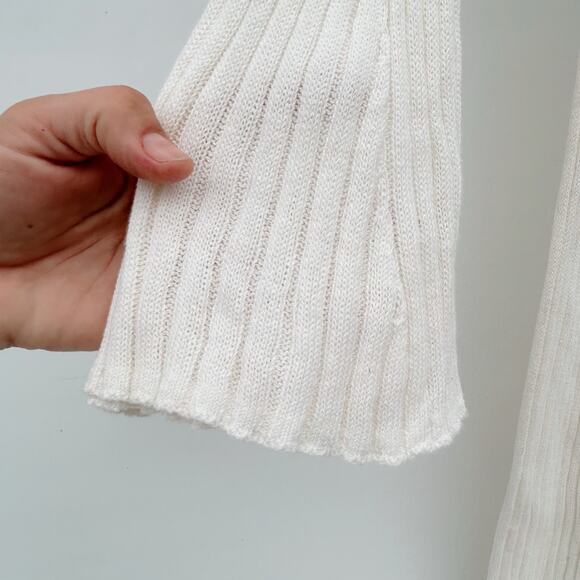 LPA Jorryn Revolve Crochet Bell Sleeves Knit Maxi Dress Coverup Cream White XS - Picture 11 of 14